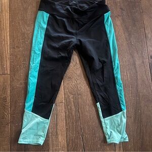 Women’s Black and Teal Leggings